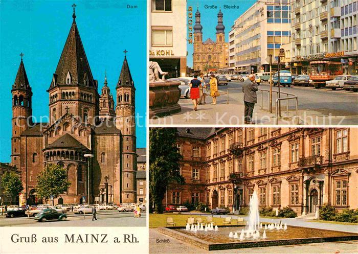 Mainz Rhein Dom Grosse Bleiche Schloss Wasserspiele