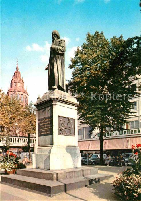 Mainz Rhein Gutenberg Denkmal Statue