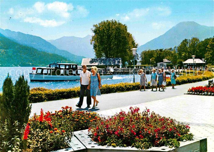 Bad Wiessee Kuranlagen mit Wallberg Promenade Boot