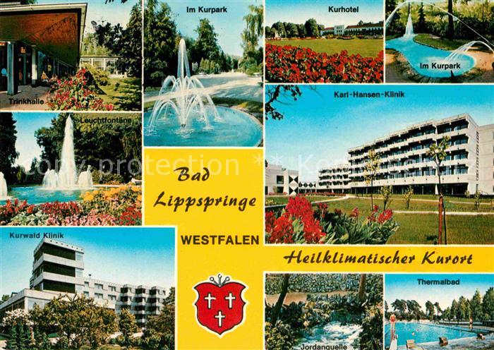 Bad Lippspringe Trinkhalle Kurpark Kurhotel Klinik Thermalbad Jordanquelle