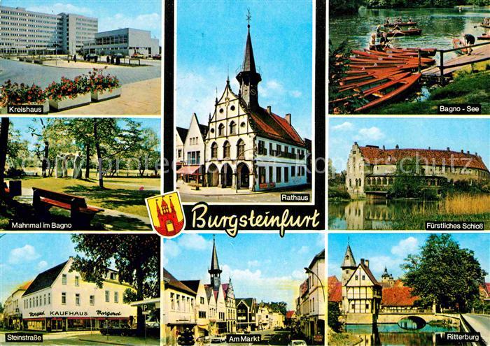 Burgsteinfurt Kreishaus Rathaus Bagnosee Schloss Ritterburg Markt Steinstrasse M