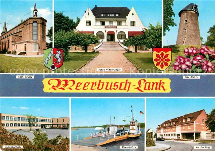 Lank-Latum Kirche Haus Niederrhein Alte Muehle Post Rheinfaehre Schule