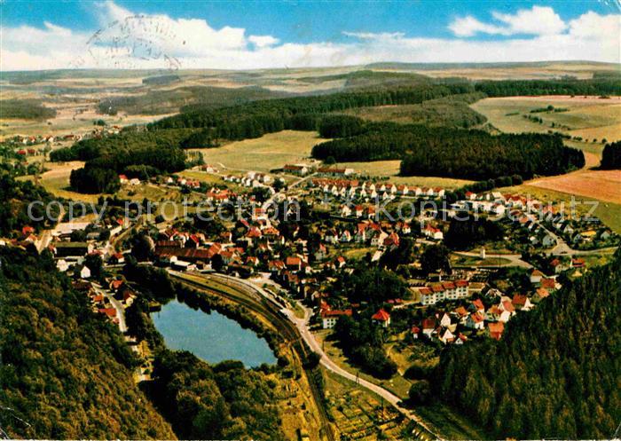 Hirzenhain Wetteraukreis Erholungsort im Niddatal Fliegeraufnahme