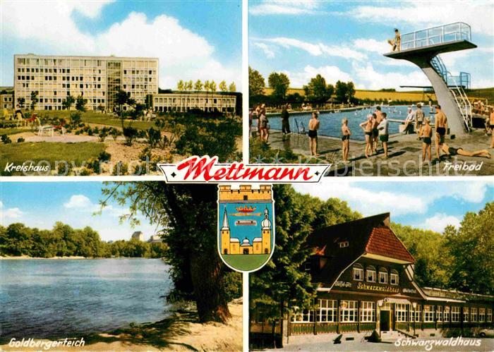 Mettmann Kreishaus Freibad Sprungturm Schwarzwaldhaus Goldbergerteich