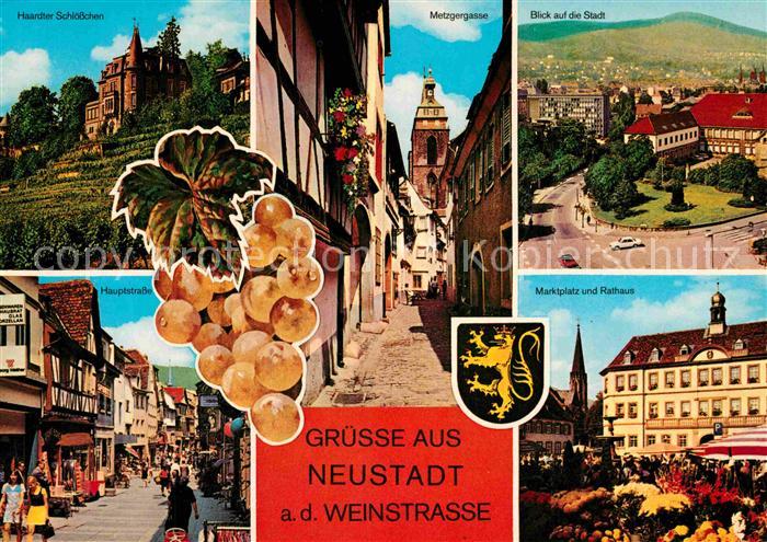 Neustadt Weinstrasse Haardter Schloesschen Metzgergasse Stadtbild Marktplatz Rat