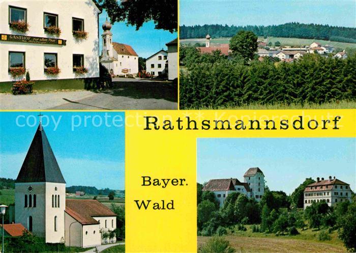 Rathsmannsdorf Gasthof Kirche Urlaubsdorf Bayerischer Wald