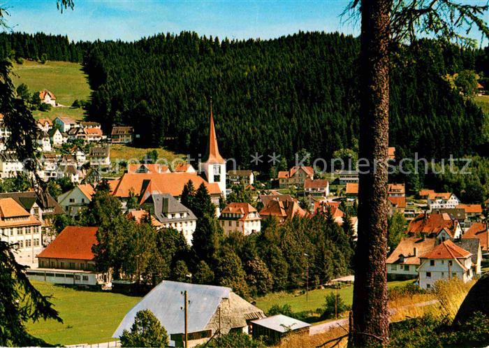 Schonach Schwarzwald Panorama Blick vom Hoefleberg Ortsansicht mit Kirche