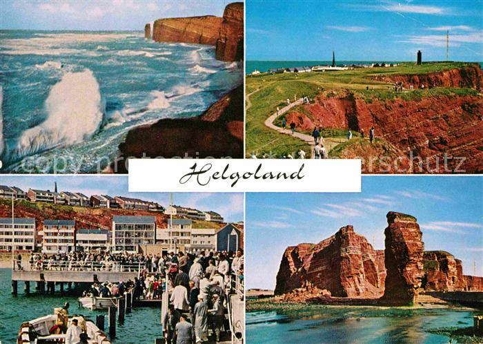 HELGOLAND Insel Schleswig-Holstein Sturmflut Kueste Klippenweg Lange Anne Felsen