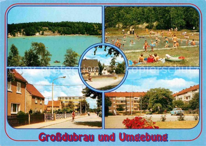 Grossdubrau und Umgebung See Freibad Ortspartie Wohnsiedlung