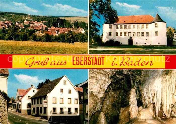 Eberstadt Baden Gesamtansicht Gasthaus Metzgerei Tropfsteinhoehle Schloss