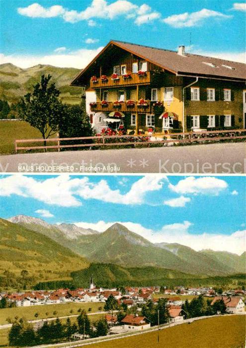 Fischen Allgaeu Gaestehaus Pension Haus Holderried Gesamtansicht mit Alpenpanora