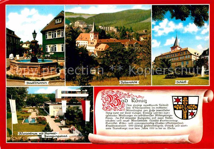 Bad Koenig Odenwald Stadtbrunnen Schloss Kurzentrum Thermal Bewegungsbad Geschic