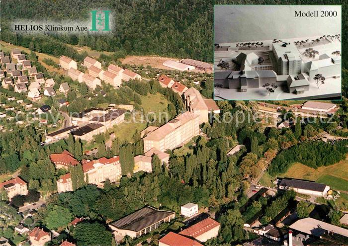 Aue Erzgebirge Helios Klinikum Fliegeraufnahme Modell 2000