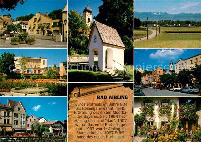 Bad Aibling Teilansichten Kapelle Strassenpartien Blumenschmuck Alpenpanorama Ge