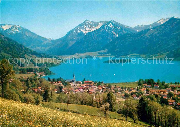 Schliersee Gesamtansicht mit Alpenpanorama