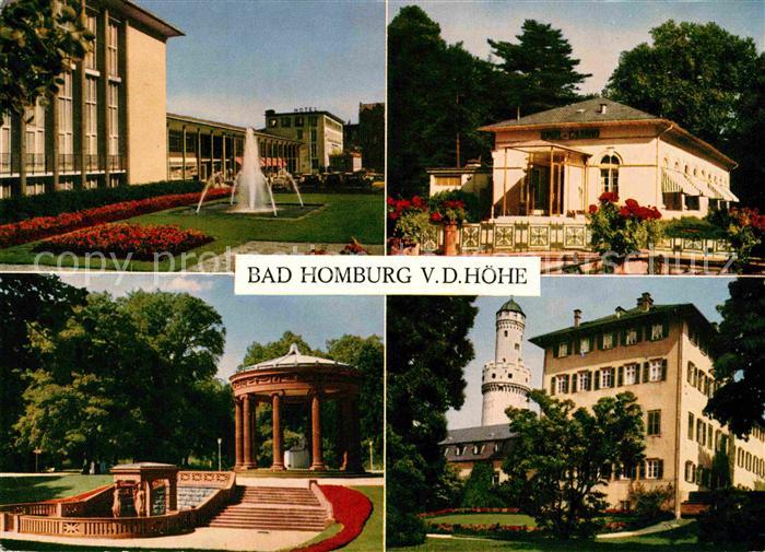 Bad Homburg Springbrunnen Hotel Restaurant Kurpark Turm Schloss