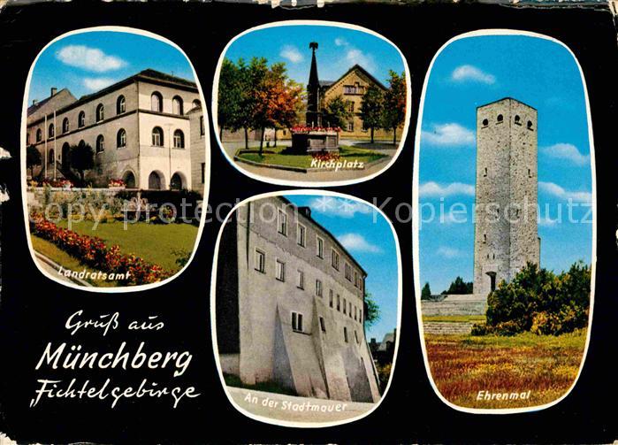Muenchberg Oberfranken Landratsamt Kirchplatz Stadtmauer Ehrenmal