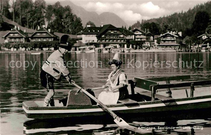 Koenigsee Berchtesgaden Seelaende mit Untersberg