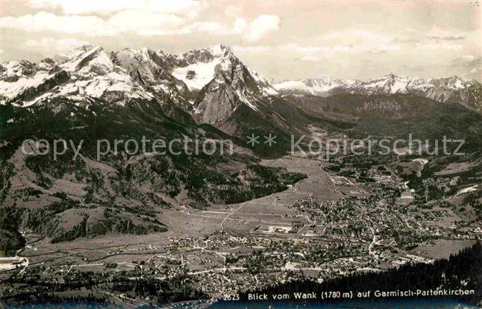 GARMISCH-PARTENKIRCHEN Bayern Blick vom Wank