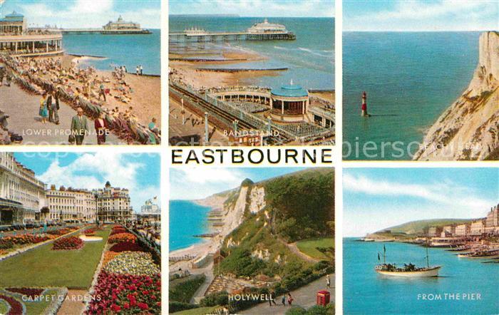 Eastbourne Sussex Promenade Bandstand Pier Holywell Carpetgardens