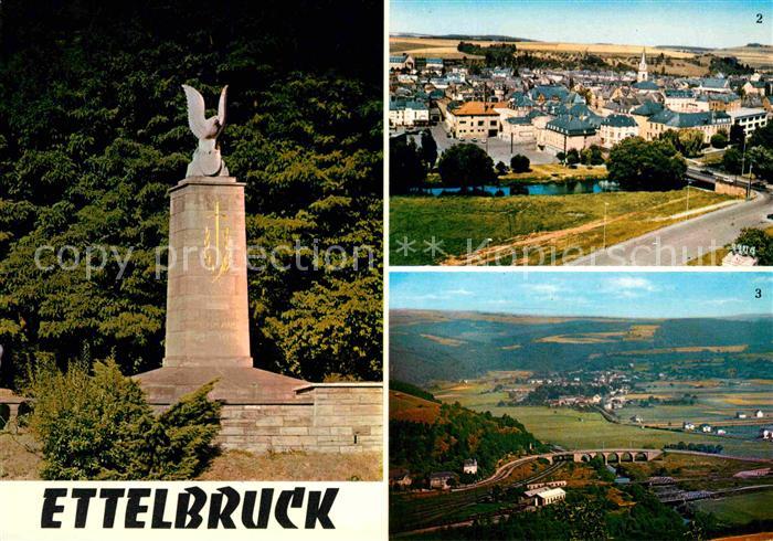 Ettelbruck Monument Patton Sont sur la Sure Fliegeraufnahme
