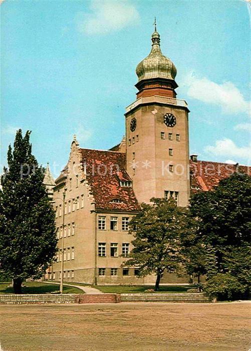 Elblag Gebaeude mit Uhrenturm
