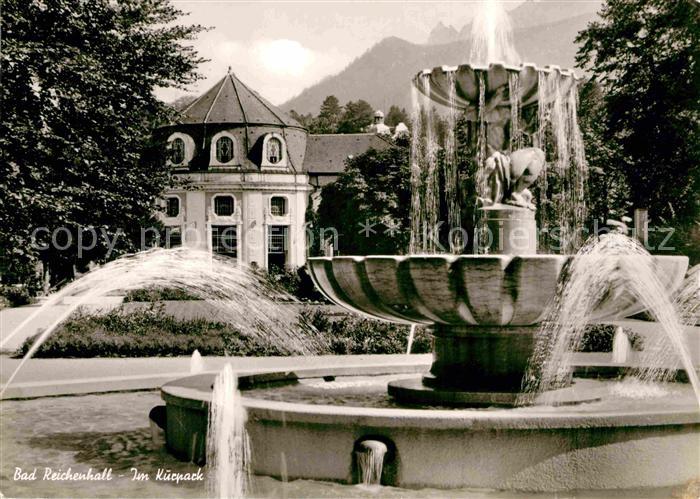 Bad Reichenhall Kurpark mit Brunnen