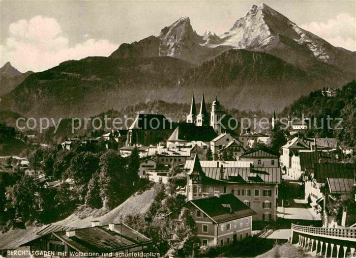 BERCHTESGADEN Bayern mit Watzmann und Schoenfeldspitze