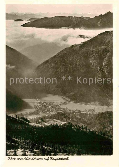 Bayrischzell Blick vom Wendelstein mit Sonnenwendjoch