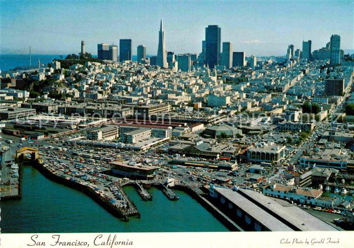 San Francisco California Fliegeraufnahme Skyline with Fishermans Wharf