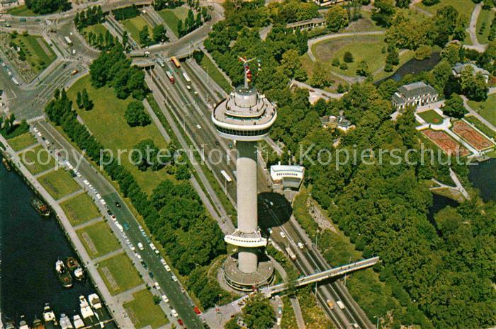 Rotterdam Fliegeraufnahme Euromast Schiffsbruecke