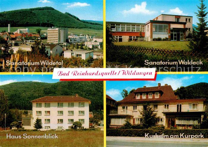 Bad Reinhardsquelle Sanatorien Wildetal Waldeck Kurheim-am-Park Haus-Sonnenblick