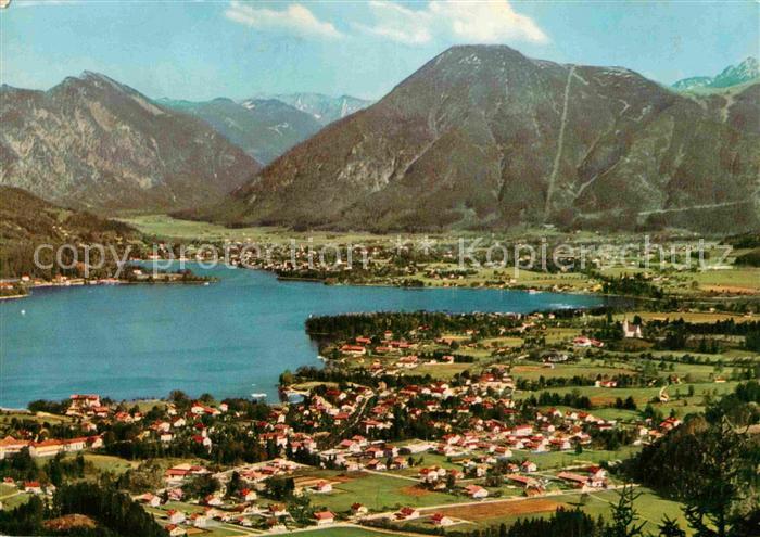Bad Wiessee Fliegeraufnahme mit Tegernsee Rottach-Egern mit Wallberg
