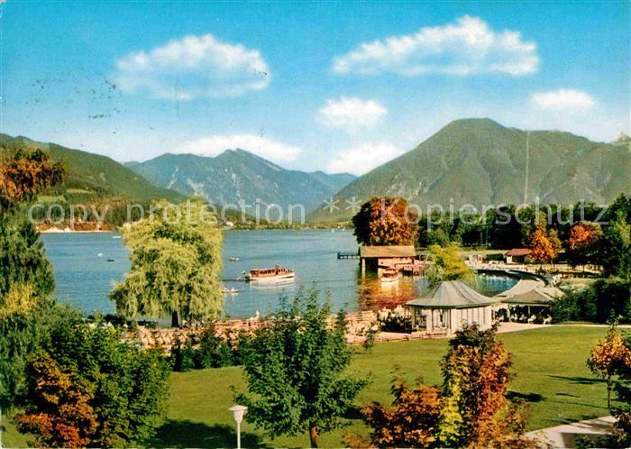 Bad Wiessee Kurpromenade Tegernsee mit Wallberg