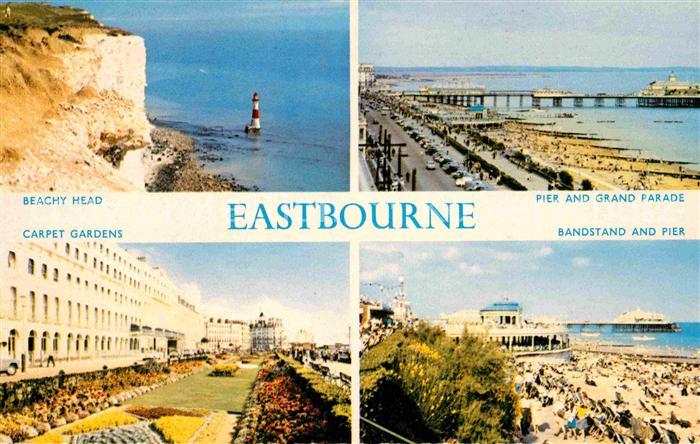 Eastbourne Sussex Beachy Head Pier Grand Parade Bandstand Carpet Gardens