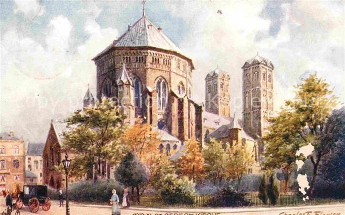 Koeln Rhein St Gereon Kirche Tucks Postkarte Oilette No 656 Kuenstlerkarte