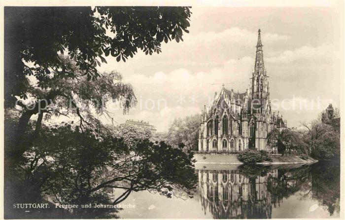 STUTTGART  CITY Feuersee und Johanneskirche