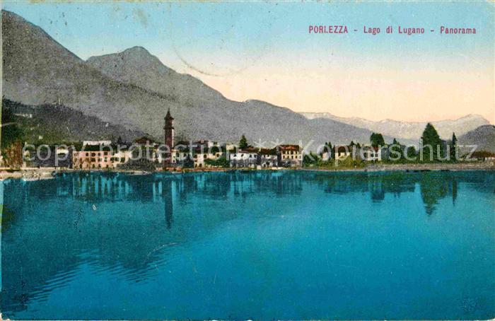 Porlezza Lago di Lugano Ansicht vom Luganersee aus