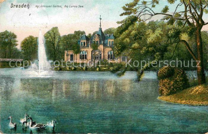 DRESDEN Elbe Kgl Grosser Garten am Carola See
