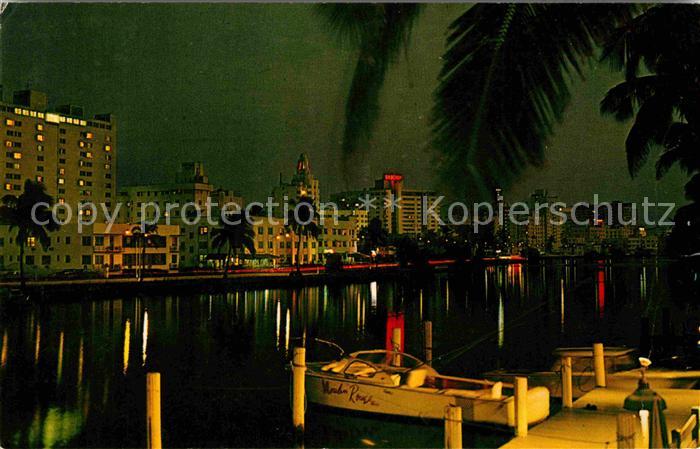 Miami Beach Indian Creek Ocean Front Hotels at night