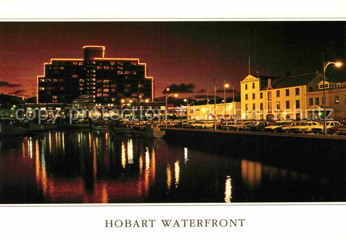 Hobart Tasmania Waterfront at night