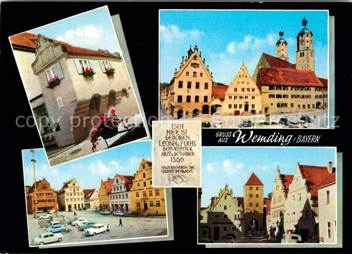 Wemding Altstadt Marktplatz Giebelhaeuser Kirche