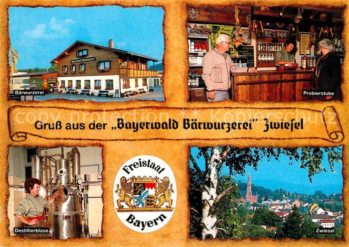 Zwiesel Niederbayern Bayerwald Baerwurzerei Stadtbild mit Kirche