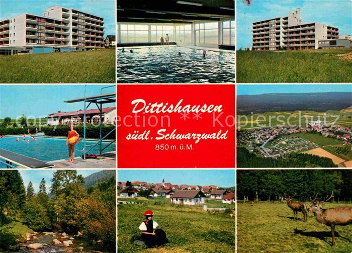Dittishausen Hoehenluftkurort Schwarzwald Freibad Waldpartie Trachten Hirsch Fre