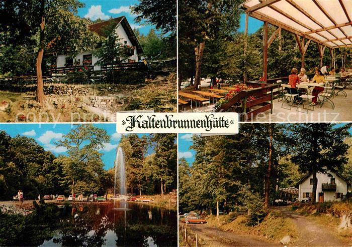 Neustadt Weinstrasse Kaltenbrunnenhuette Gaststaette Terrasse Teich Fontaene