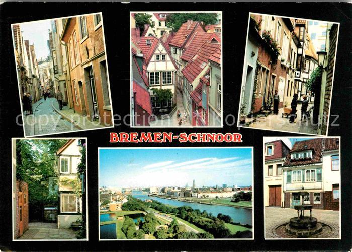 Schnoor Bremen Altstadt Viertel Gassen Brunnen Weser