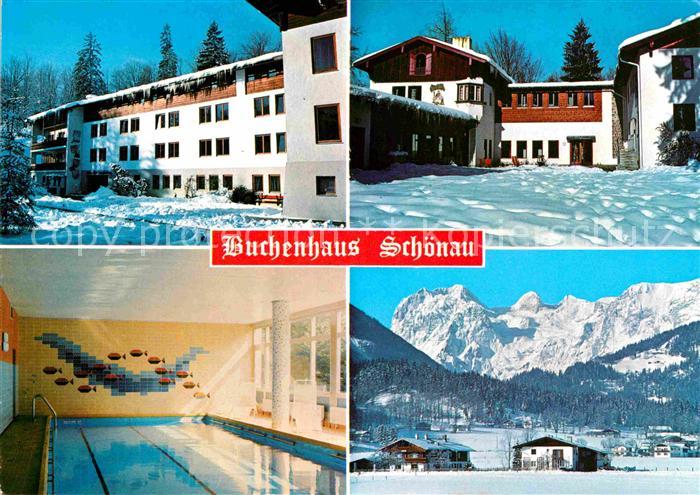 Schoenau Berchtesgaden Haus der Jugend Hallenbad Winterpanorama Alpen