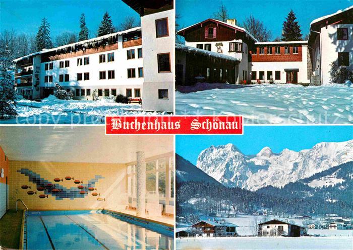 Schoenau Berchtesgaden Haus der Jugend Hallenbad Winterpanorama Alpen