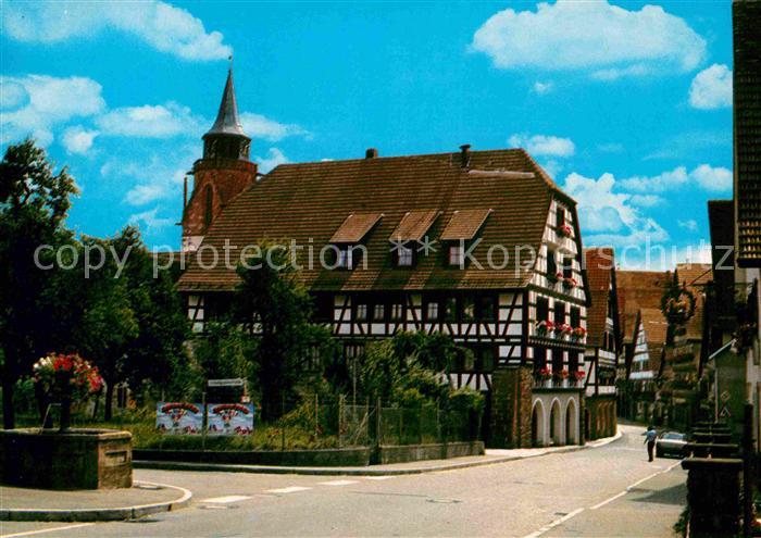 Dornstetten Wuerttemberg Haupstrasse Fachwerkhaus Luftkurort im Schwarzwald