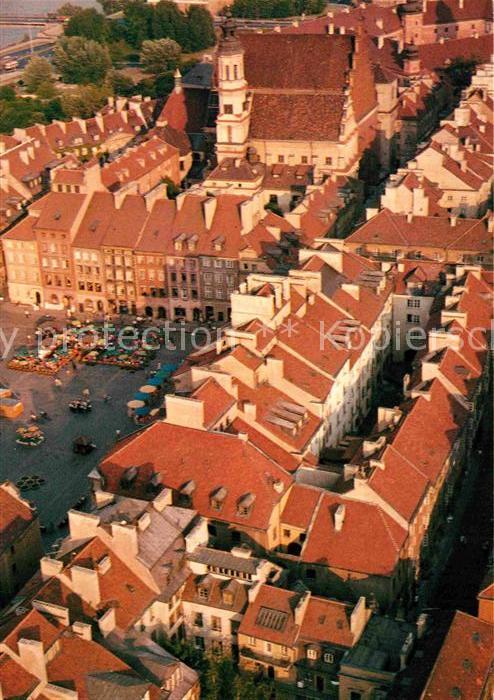 Warszawa Rynek Starego Miasta Altstaedter Markt Fliegeraufnahme